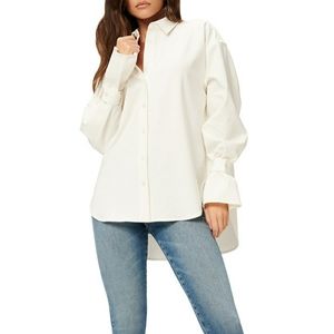 Good American High-Low Poplin Shirt